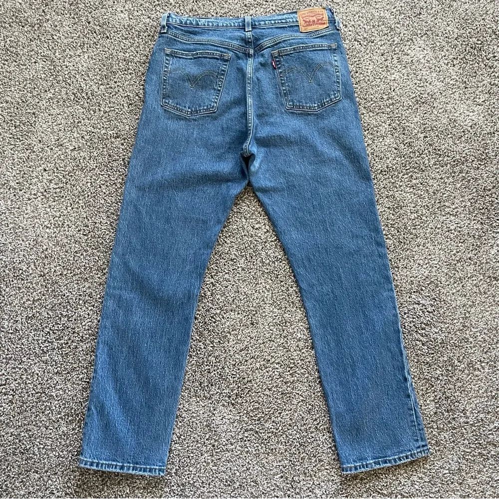 Levi's 501 Original Straight Leg Button Fly Stretch Jeans Medium Wash 32x30
